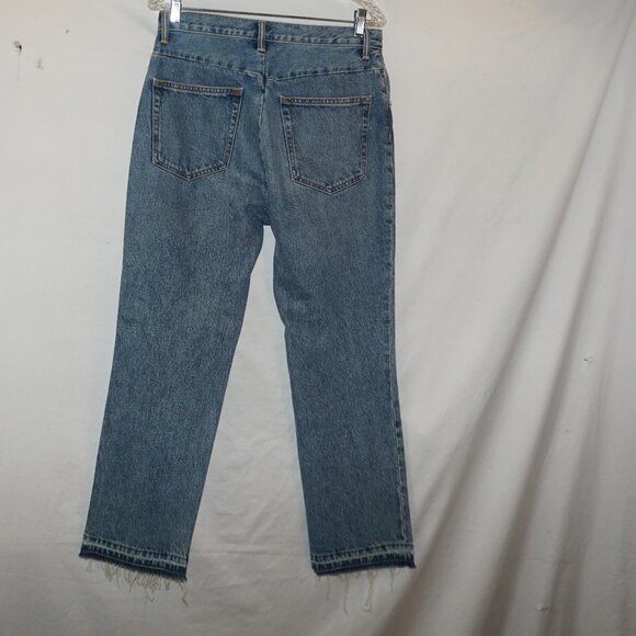 Helmut Lang High Rise Straight Jean Creased Vintage Denim Blue Straight Jeans 30 - Picture 6 of 13